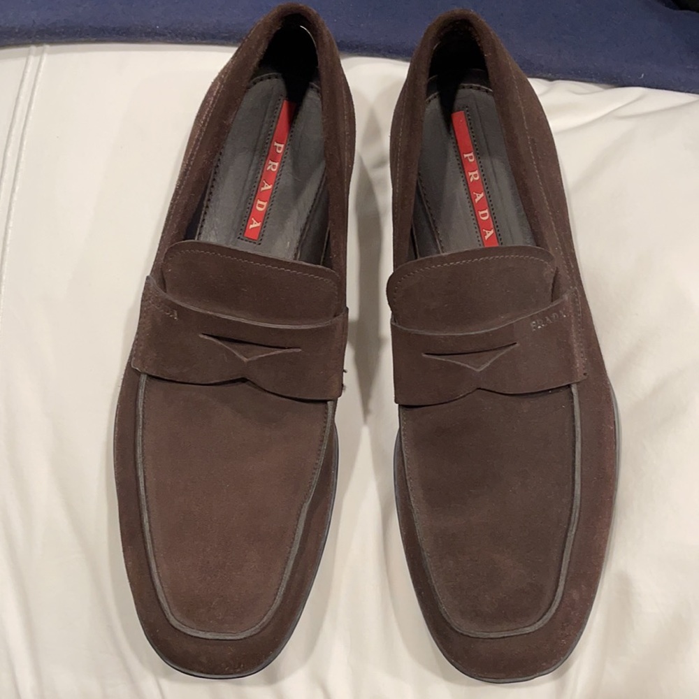 NWT Prada Men’s Suede Loafers